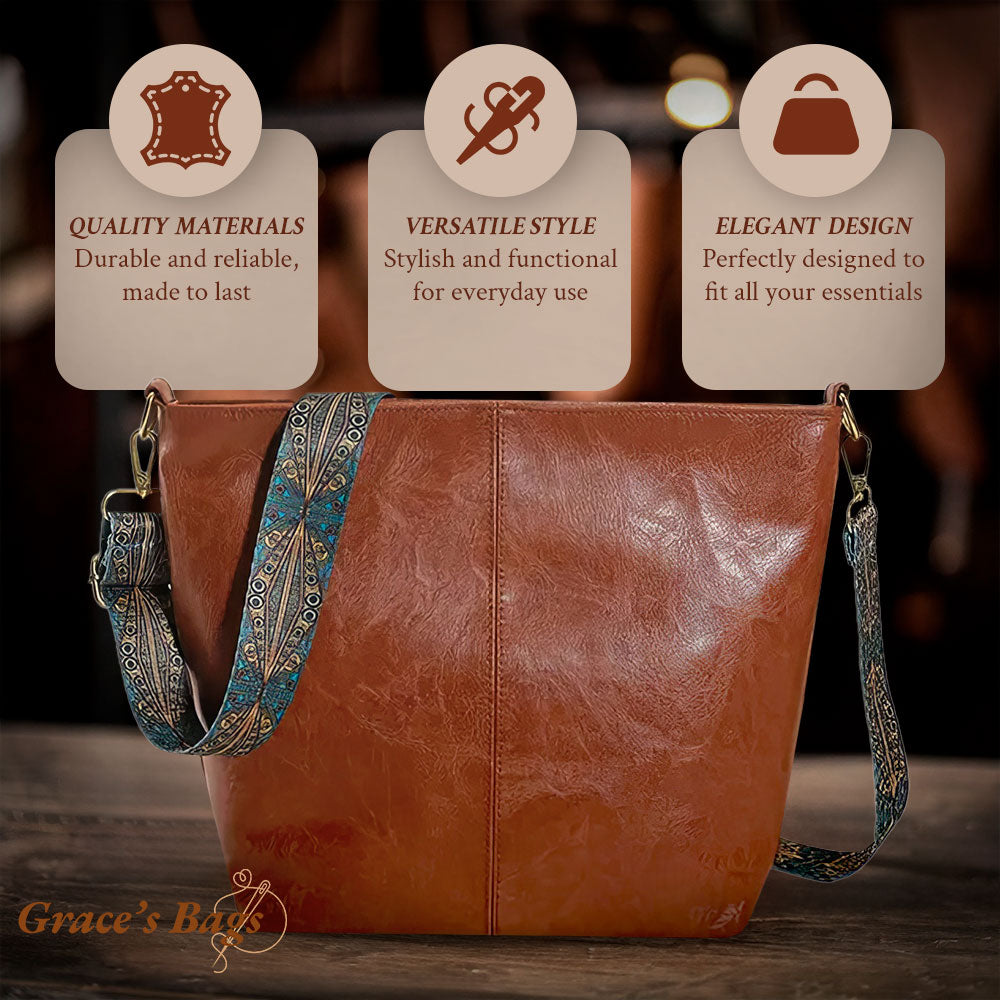 Charmante Vintage-Ledertasche mit Schulterriemen | Tamar's Vintage Charm