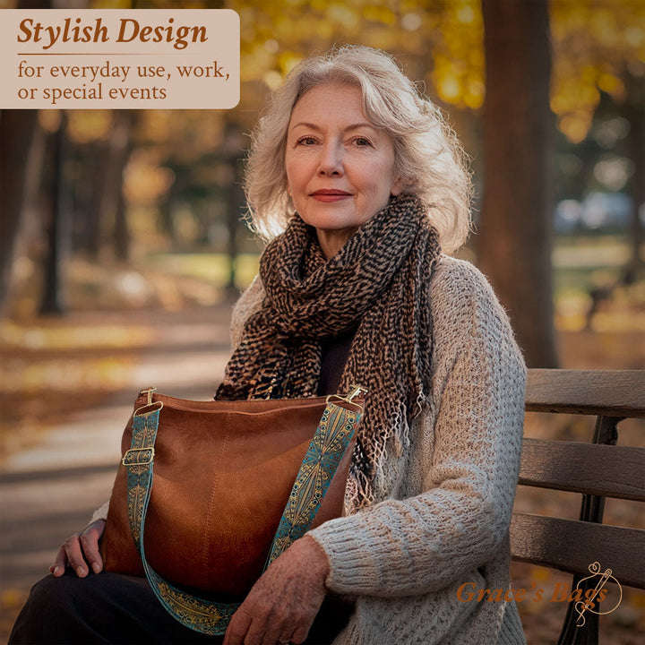 Charmante Vintage-Ledertasche mit Schulterriemen | Tamar's Vintage Charm