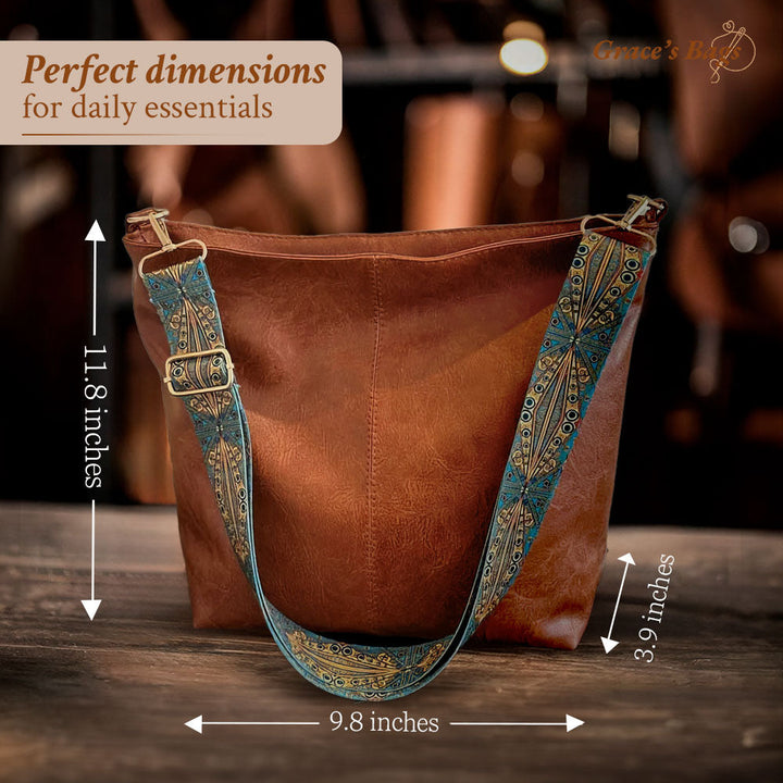 Charmante Vintage-Ledertasche mit Schulterriemen | Tamar's Vintage Charm