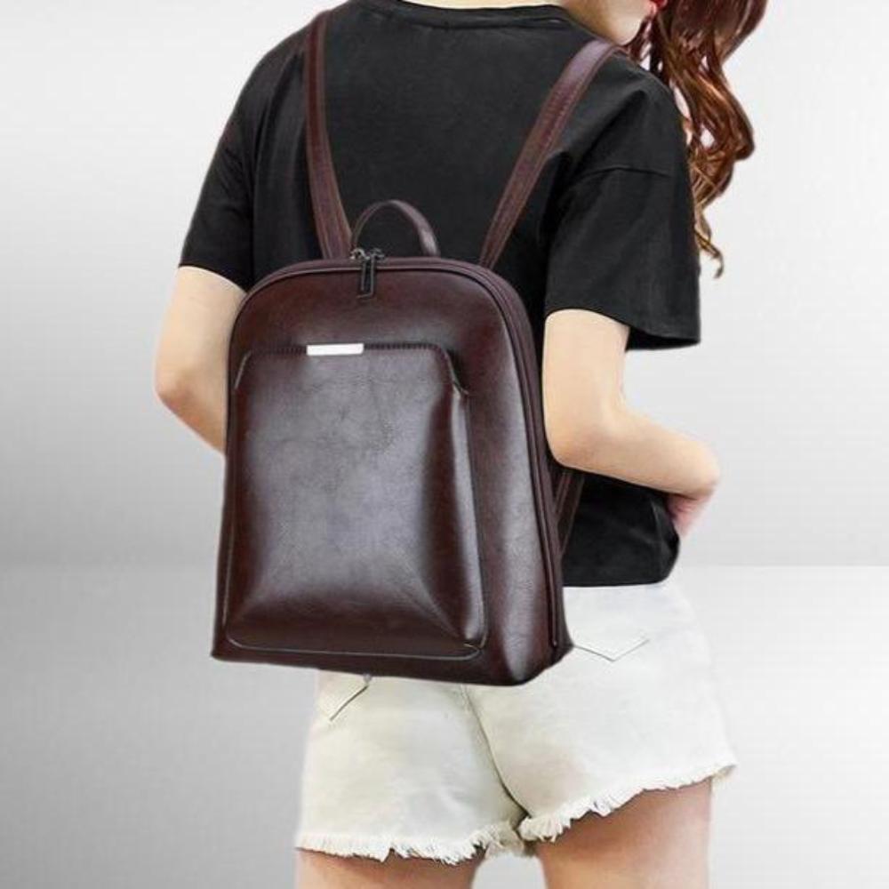 Klassischer Doppel-Reißverschluss Rucksack - elegantes Design