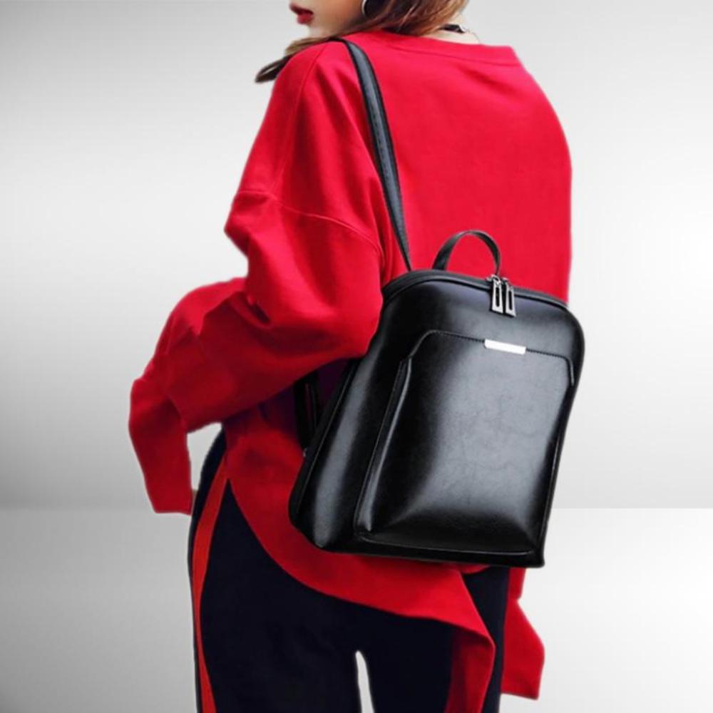 Klassischer Doppel-Reißverschluss Rucksack - elegantes Design