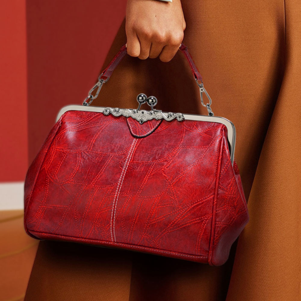 Vintage-Handtasche mit Klappverschluss