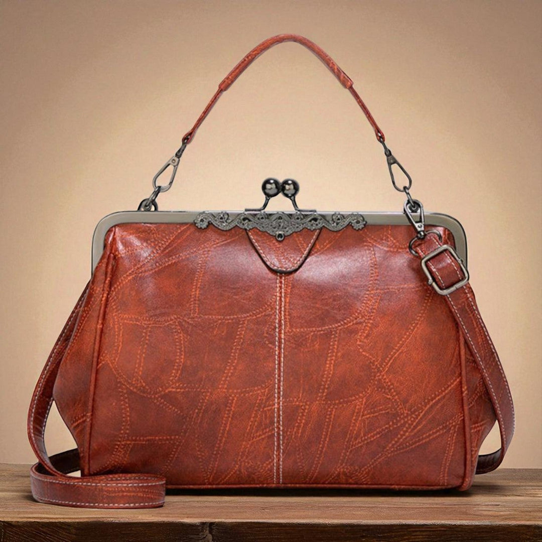 Vintage-Handtasche mit Klappverschluss