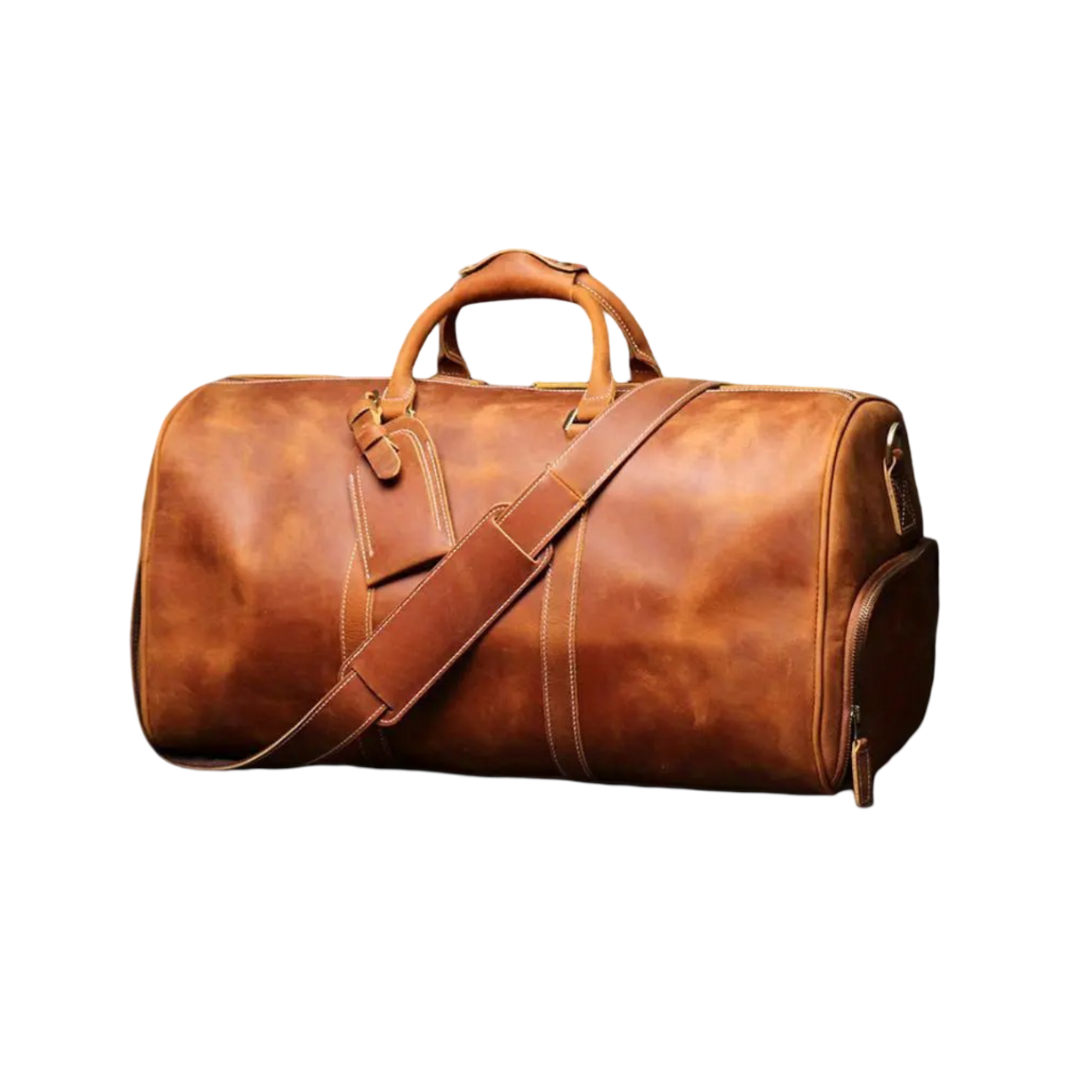 Montgomery | Echtes Oberleder-Duffel-Umhängetasche