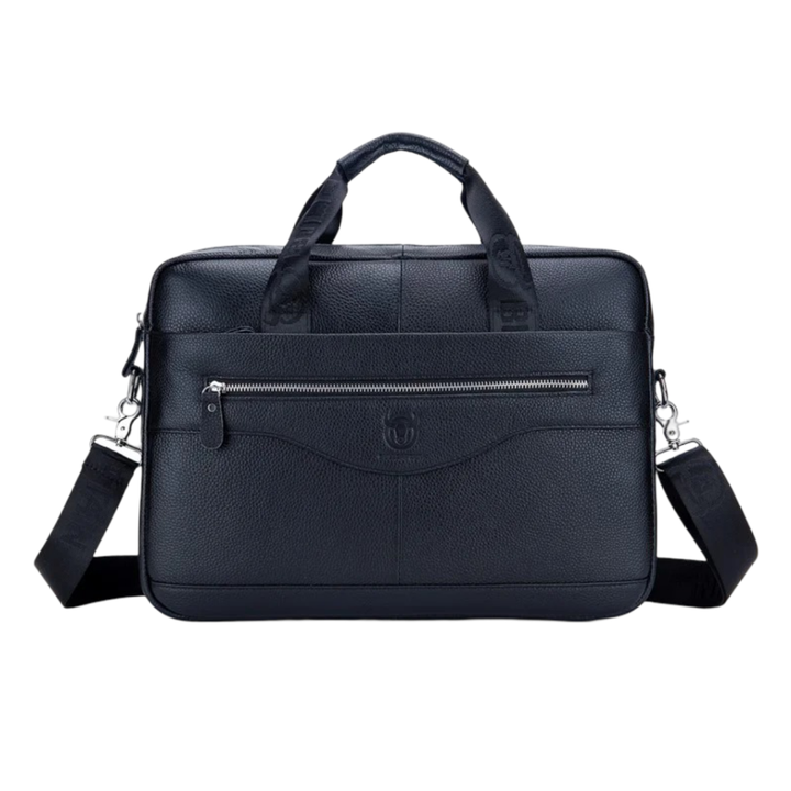 Mason | Professionelle Leder-Laptoptasche mit geschwungener Reißverschluss-Details