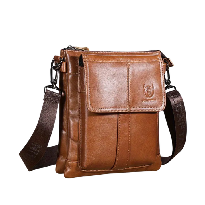 Colton | Schlanker Leder-Umhängetasche mit Klappentaschen-Design