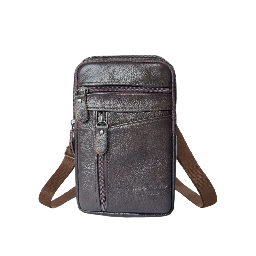 Winslow | Oberflächen-Kuhfell-Ledertasche für Taille und Schulter