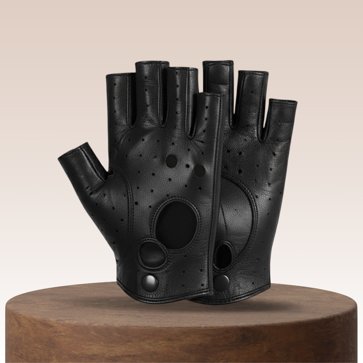 Florian | Perforierte Leder-Motorradhandschuhe