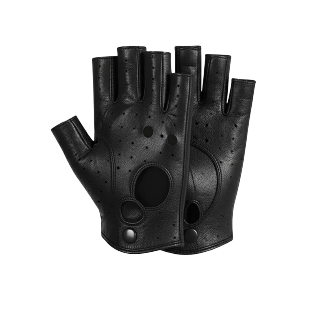Florian | Perforierte Leder-Motorradhandschuhe