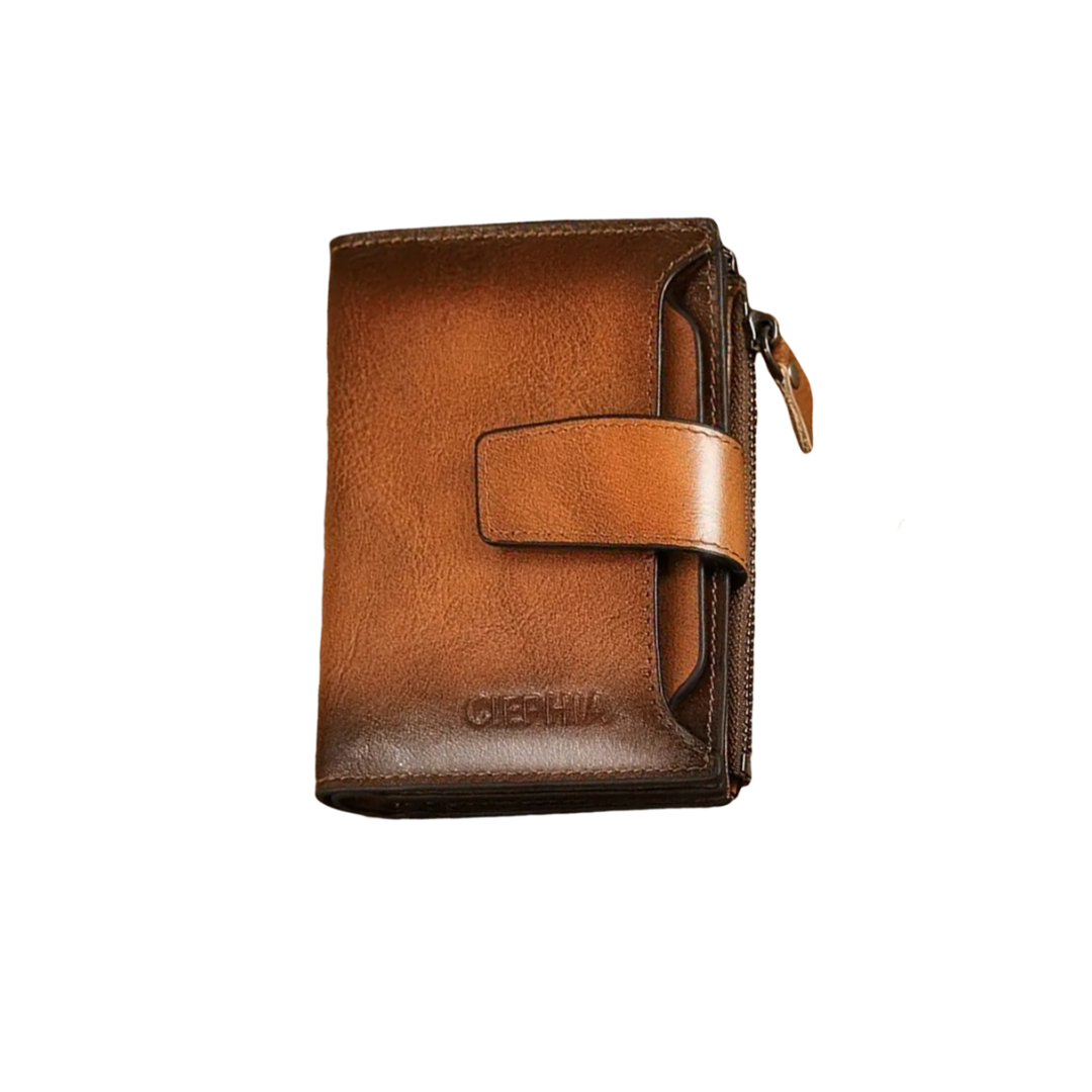 Callum | Vintage Leder RFID-Trifold-Geldbörse