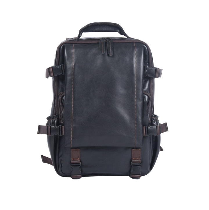 Griffin | Herren Schwarzer Leder-Rucksack