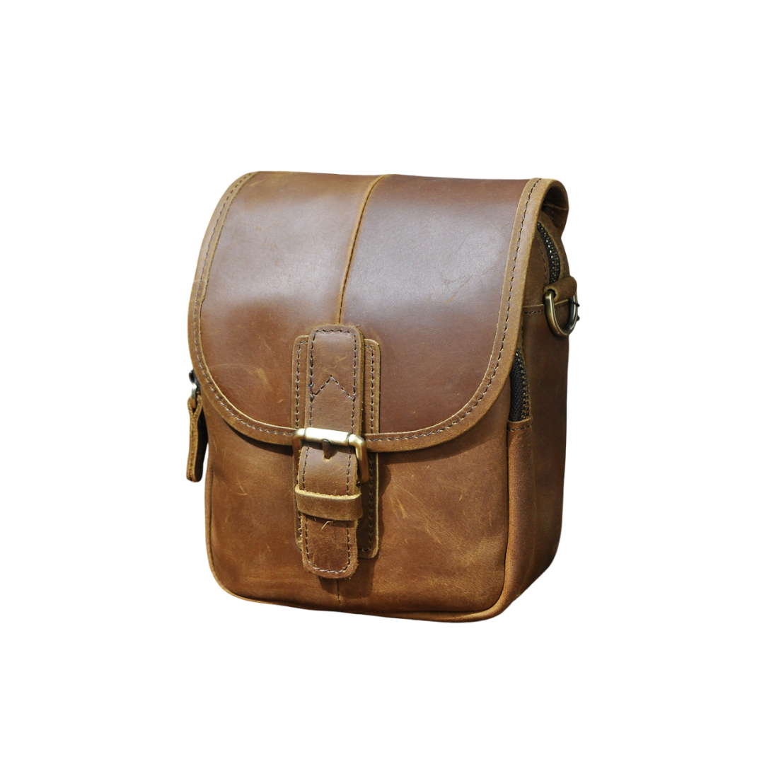 Damon | Echtes Leder Schultertasche