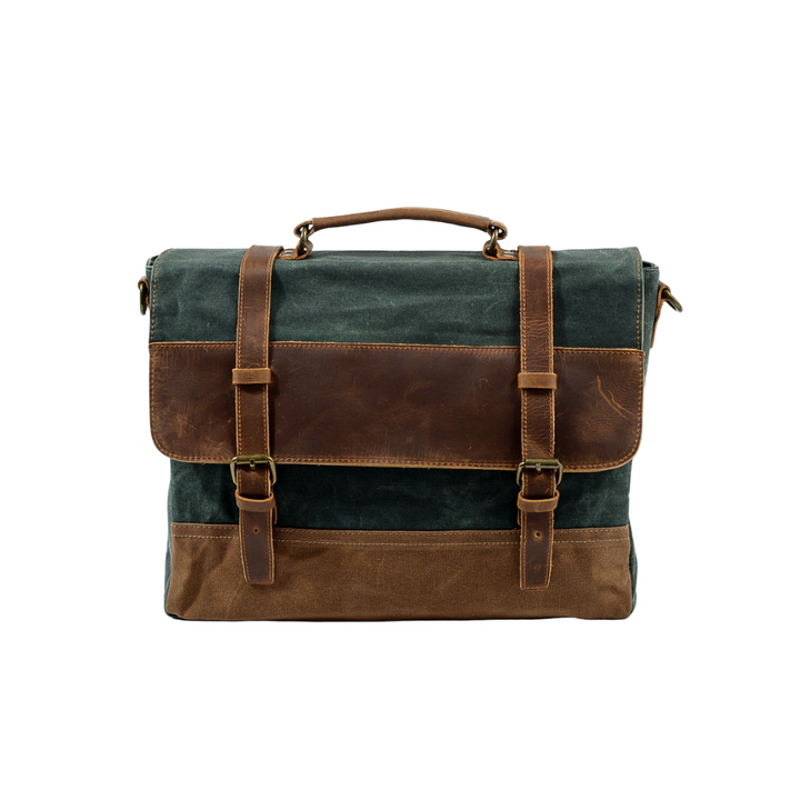 Kevin | Robuste Leinwand-Leders Messenger Bag