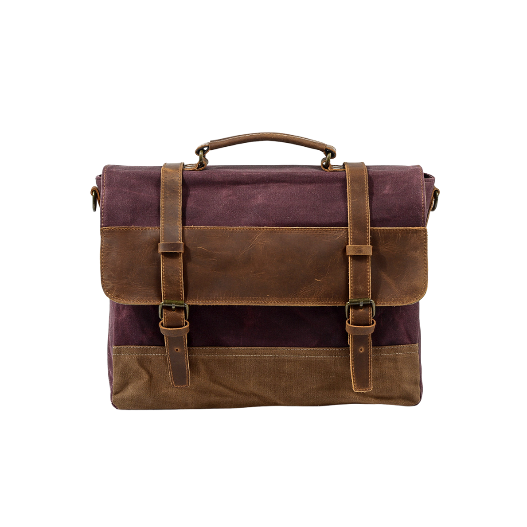 Kevin | Robuste Leinwand-Leders Messenger Bag