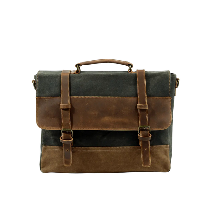 Kevin | Robuste Leinwand-Leders Messenger Bag