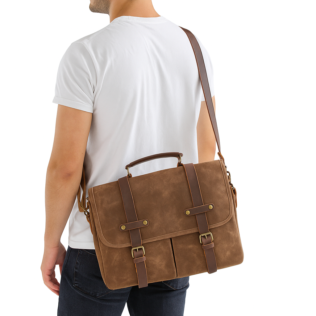 Bennett Vintage Messenger mit Lederriemen