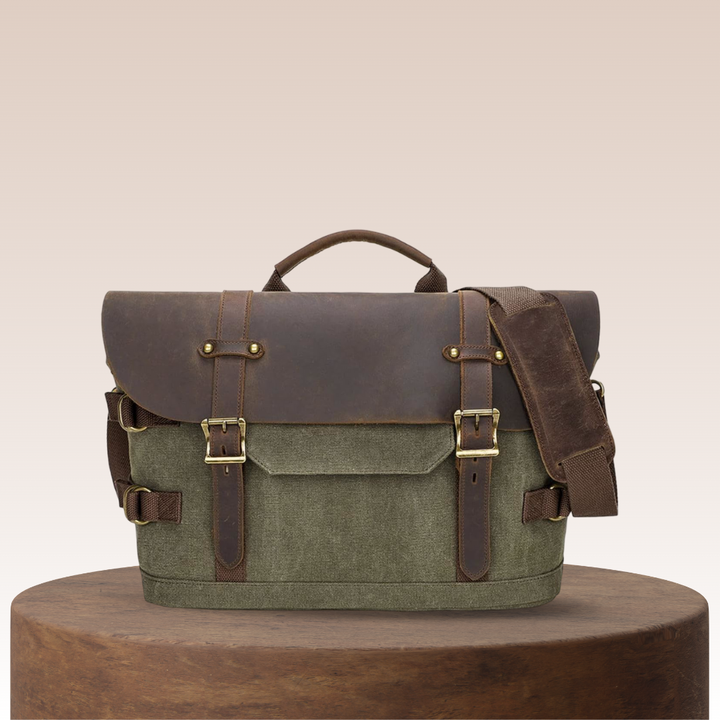 David | Robuste klassische Ledertasche Umhängetasche