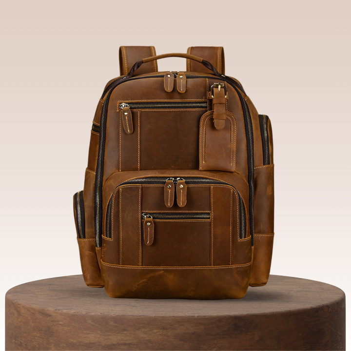 Nathan | Mode Geräumiger Lederrucksack