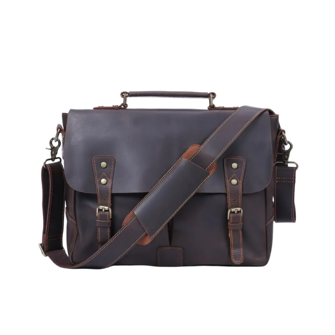 Beau | Vintage Leder Messenger mit klassigem Schnallenverschluss