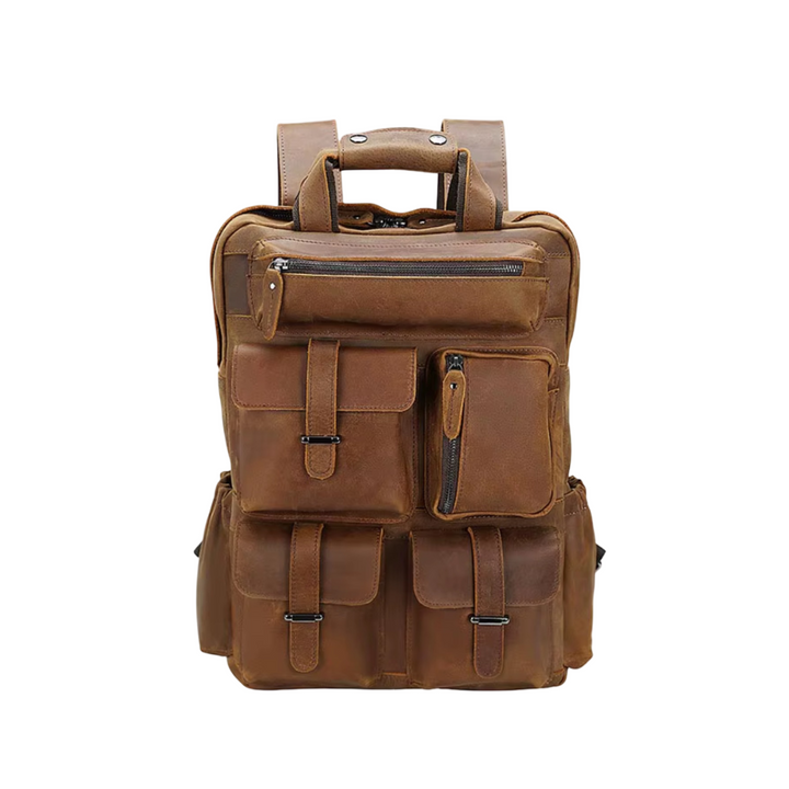 Ruben - Leder-Rucksack mit Mehreren Fächern