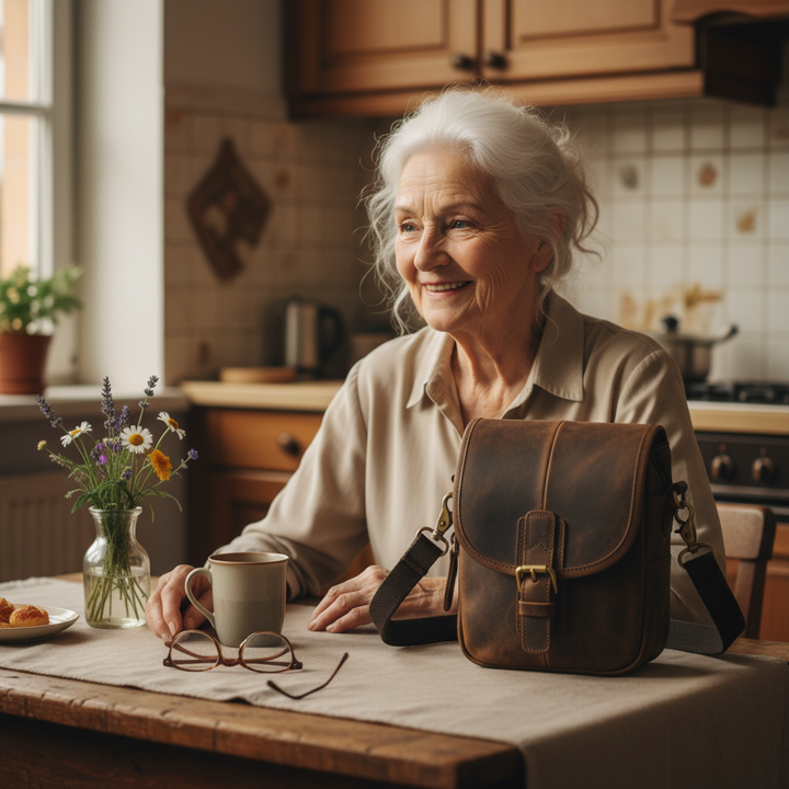 Nolan Leder-Schultertasche