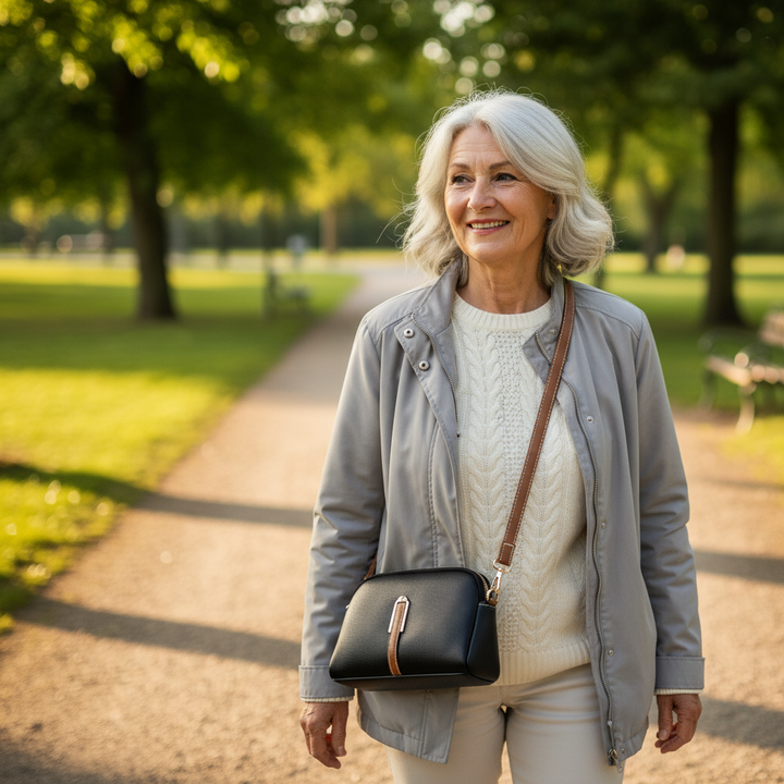 Mila Leder-Umhängetasche