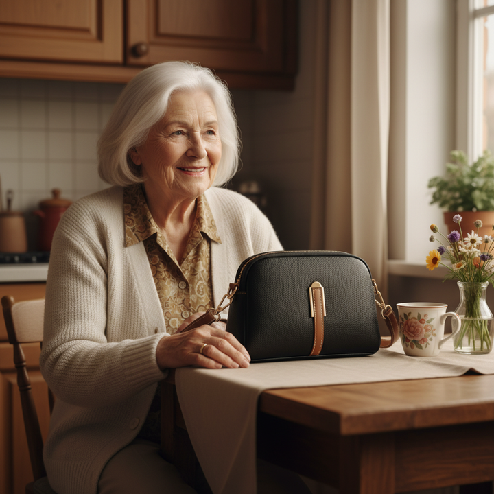 Mila Leder-Umhängetasche