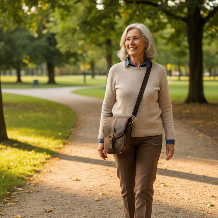 Nolan Leder-Schultertasche