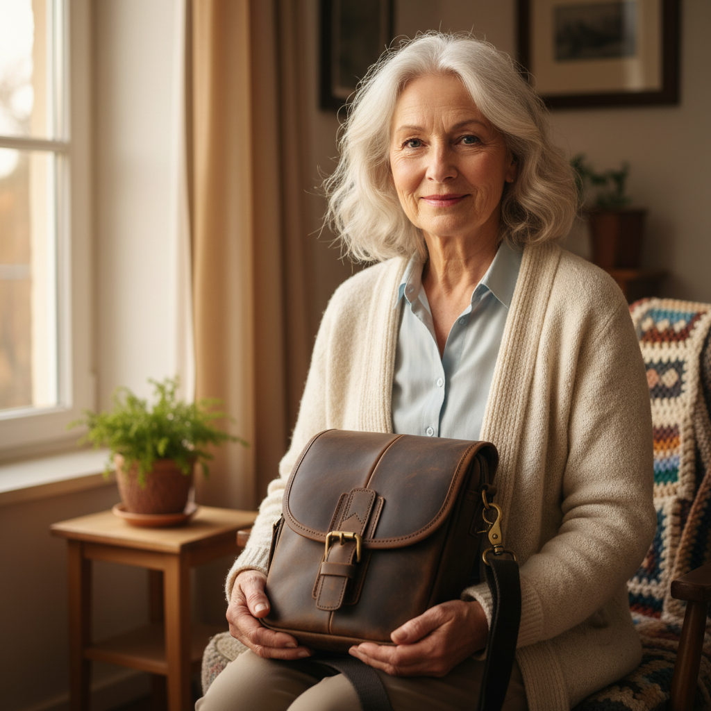 Nolan Leder-Schultertasche