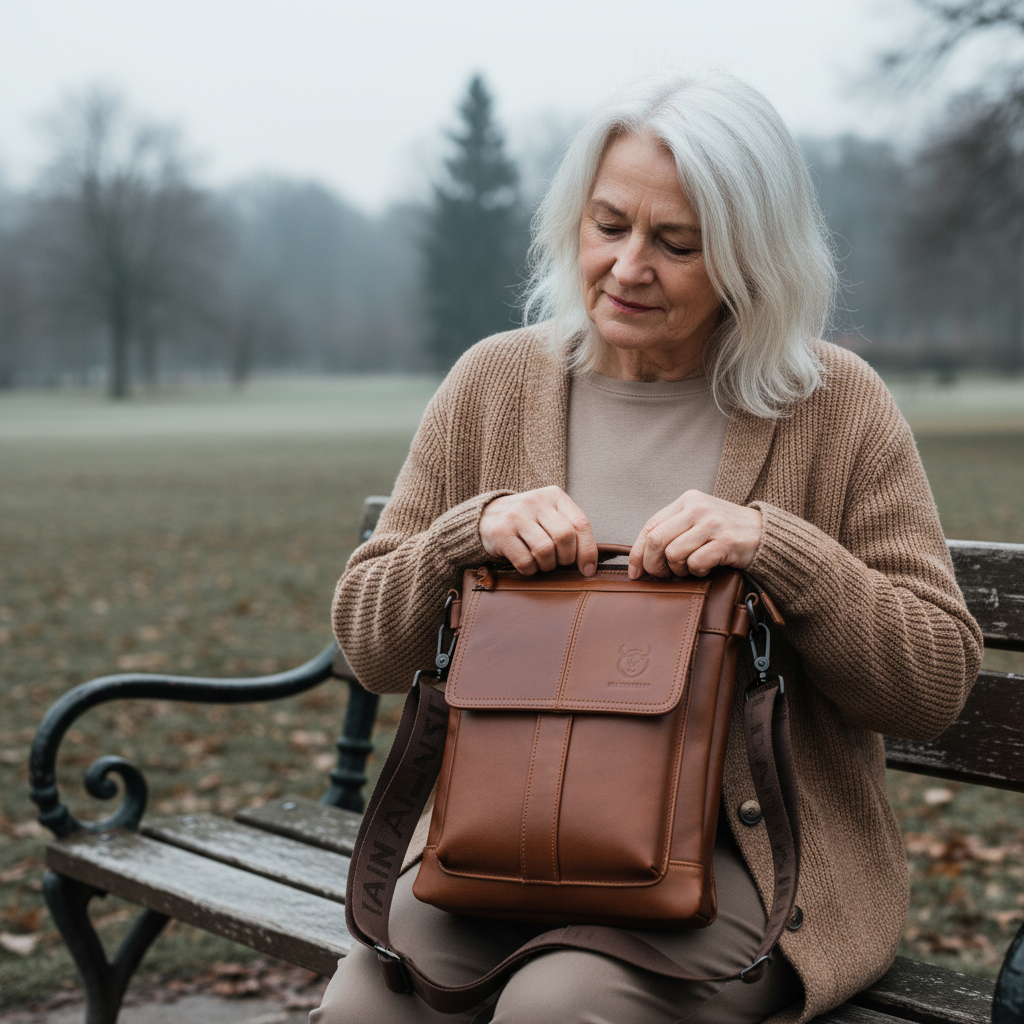 Anton Leder-Umhängetasche