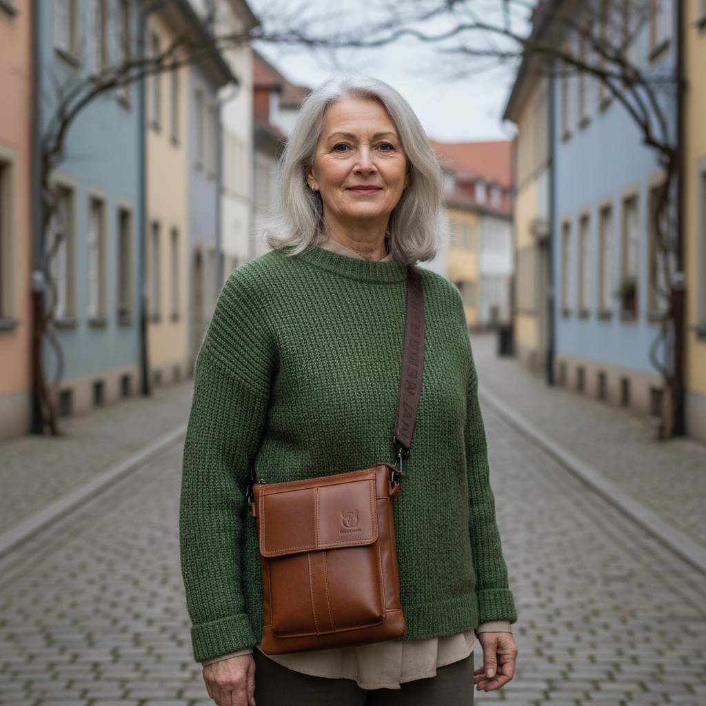 Anton Leder-Umhängetasche