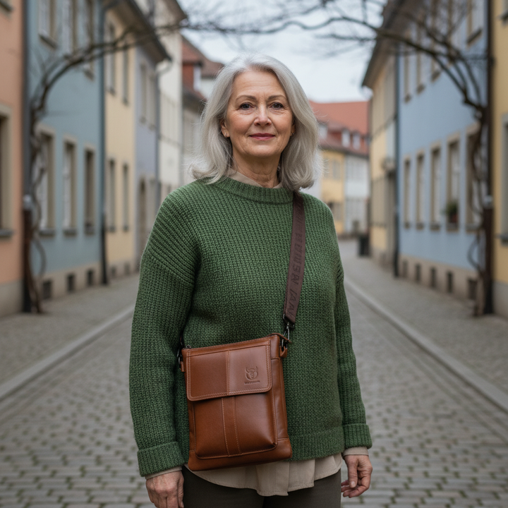 Anton Leder-Umhängetasche